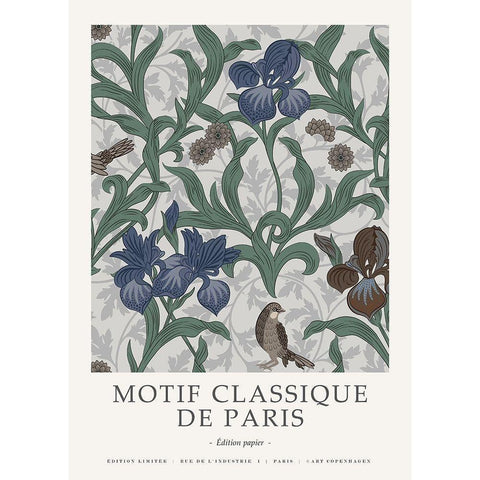 Motif Classique 3 Gold Ornate Wood Framed Art Print with Double Matting by Design Fabrikken