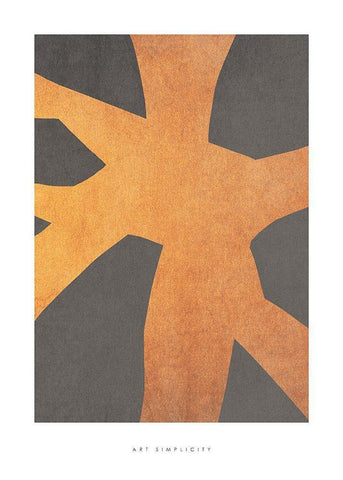 Art Simplicity 2 White Modern Wood Framed Art Print with Double Matting by Design Fabrikken