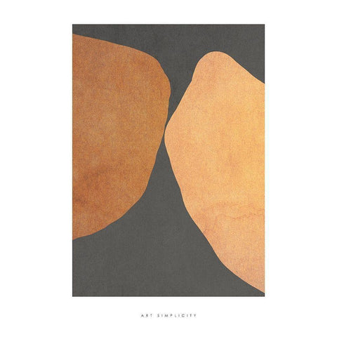 Art Simplicity 4 Black Modern Wood Framed Art Print with Double Matting by Design Fabrikken