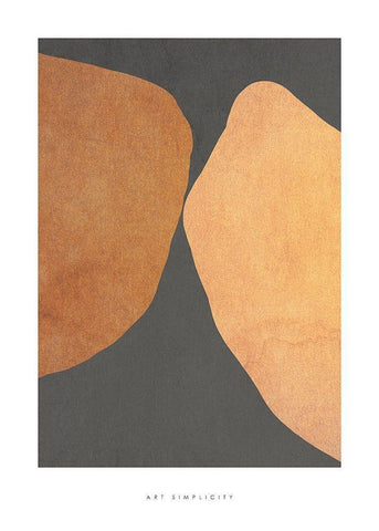 Art Simplicity 4 Black Ornate Wood Framed Art Print with Double Matting by Design Fabrikken