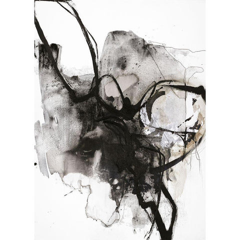 Sculpt Black Modern Wood Framed Art Print by Design Fabrikken