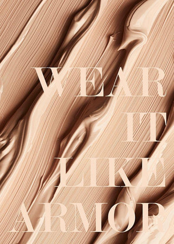 Wear it like Armor White Modern Wood Framed Art Print with Double Matting by Design Fabrikken