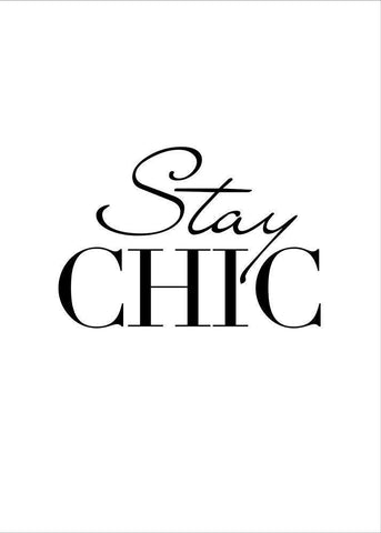 Stay Chic White Modern Wood Framed Art Print with Double Matting by Design Fabrikken