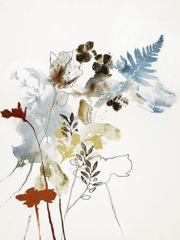 Weightless 1 White Modern Wood Framed Art Print with Double Matting by Design Fabrikken