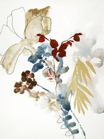 Weightless 2 White Modern Wood Framed Art Print with Double Matting by Design Fabrikken