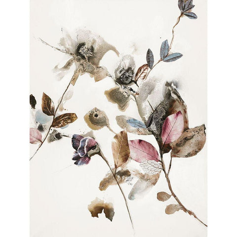 Playing Flower 2 Black Modern Wood Framed Art Print with Double Matting by Design Fabrikken