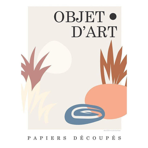 Objet 6 Black Modern Wood Framed Art Print by Design Fabrikken