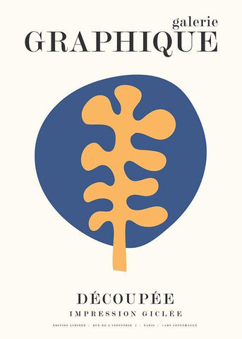 Graphique 7 White Modern Wood Framed Art Print with Double Matting by Design Fabrikken