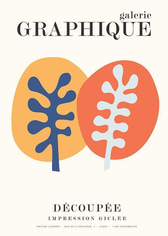 Graphique 8 Black Ornate Wood Framed Art Print with Double Matting by Design Fabrikken