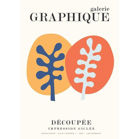 Graphique 8 White Modern Wood Framed Art Print by Design Fabrikken