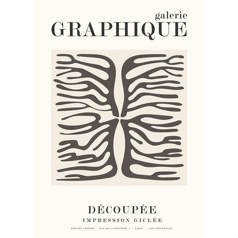 Graphique 10 Black Modern Wood Framed Art Print with Double Matting by Design Fabrikken