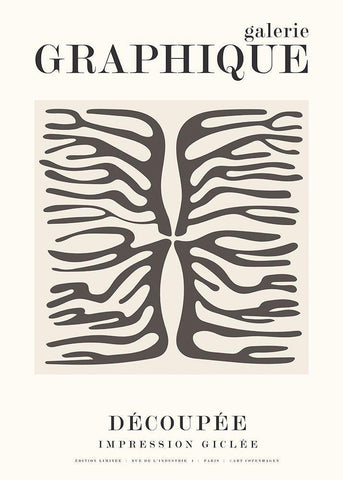 Graphique 10 White Modern Wood Framed Art Print with Double Matting by Design Fabrikken