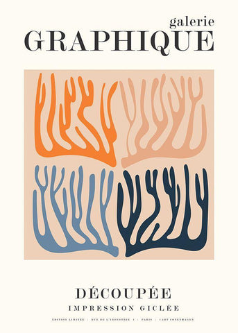 Graphique 11 Black Ornate Wood Framed Art Print with Double Matting by Design Fabrikken