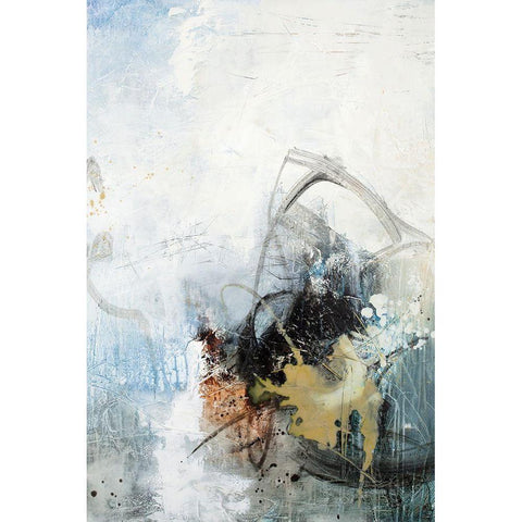 Implosion Black Modern Wood Framed Art Print with Double Matting by Design Fabrikken