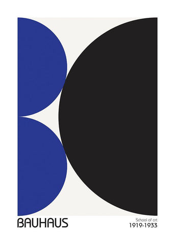 Bauhaus 3 Black Ornate Wood Framed Art Print with Double Matting by Design Fabrikken