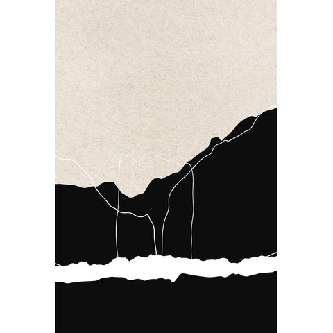 Apart White Modern Wood Framed Art Print by Design Fabrikken