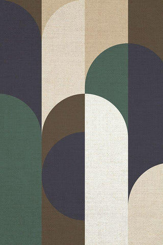 Weave 2 White Modern Wood Framed Art Print with Double Matting by Design Fabrikken