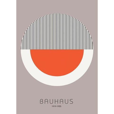 Bauhaus 9 Black Modern Wood Framed Art Print with Double Matting by Design Fabrikken