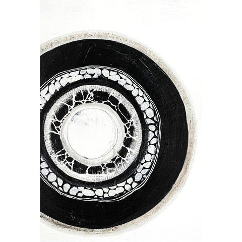 Circuli 1 Black Modern Wood Framed Art Print by Design Fabrikken