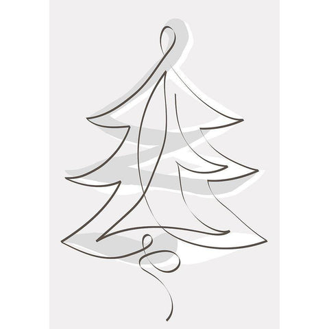 Merry Christmas 2 Black Modern Wood Framed Art Print with Double Matting by Design Fabrikken