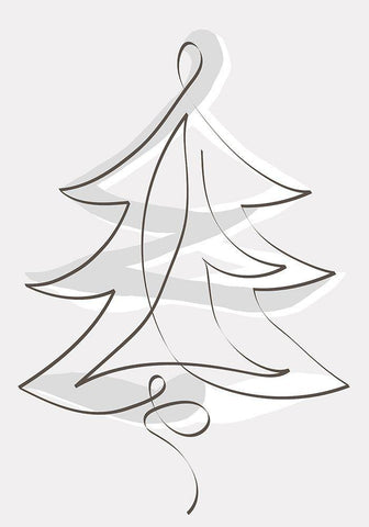 Merry Christmas 2 White Modern Wood Framed Art Print with Double Matting by Design Fabrikken