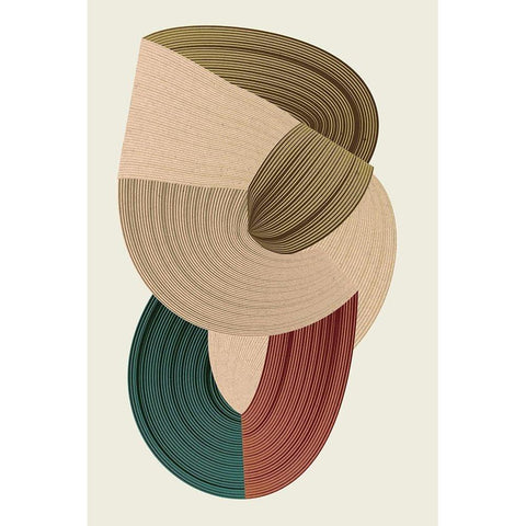 Fibers 1 Black Modern Wood Framed Art Print by Design Fabrikken