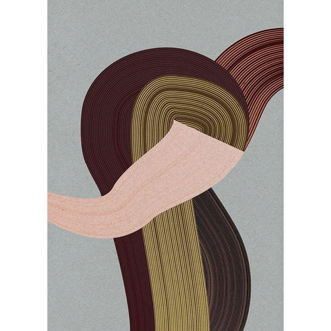 Fibers 4 Black Modern Wood Framed Art Print with Double Matting by Design Fabrikken