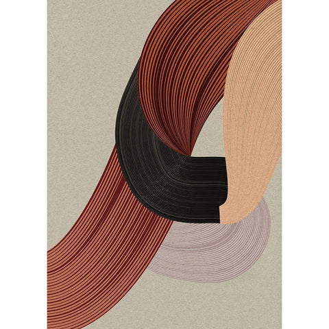 Fibers 6 Gold Ornate Wood Framed Art Print with Double Matting by Design Fabrikken