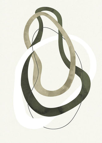 Acrobat 2 White Modern Wood Framed Art Print with Double Matting by Design Fabrikken
