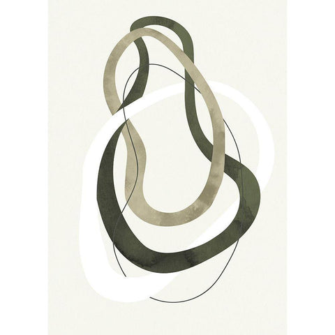 Acrobat 2 White Modern Wood Framed Art Print by Design Fabrikken