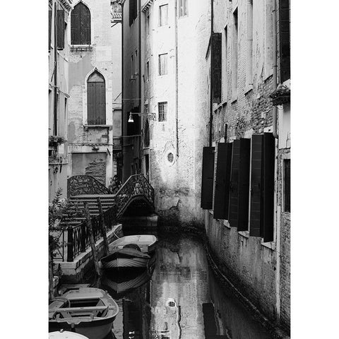 In Venice Black Modern Wood Framed Art Print with Double Matting by Design Fabrikken