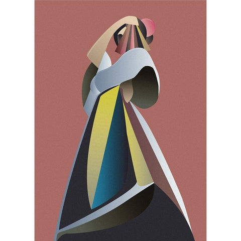 Off Chart 1 Black Modern Wood Framed Art Print with Double Matting by Design Fabrikken
