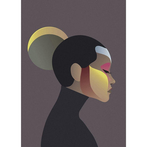 Off Chart 2 White Modern Wood Framed Art Print by Design Fabrikken