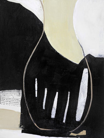 Soft Fabrics Black Modern Wood Framed Art Print by Design Fabrikken