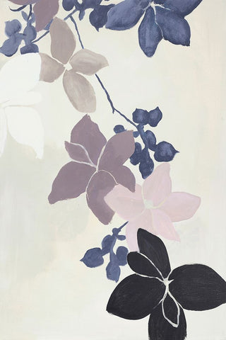 The Scent Of Flower Black Modern Wood Framed Art Print by Design Fabrikken