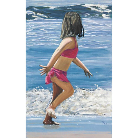 Pinkie Black Modern Wood Framed Art Print by Newstedt, Stephen