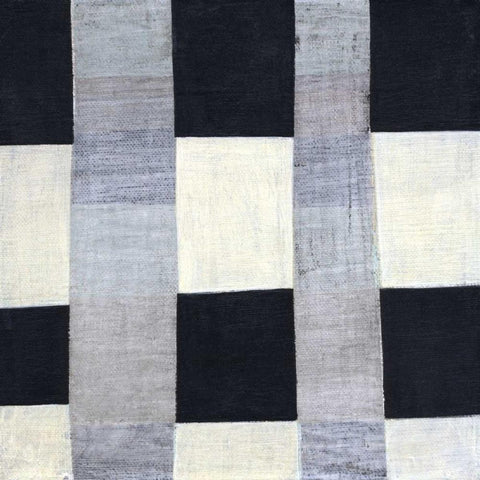 Gray Plaid 2 White Modern Wood Framed Art Print with Double Matting by Nugent, Laura