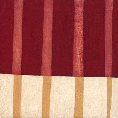 Broken Stripes 4 White Modern Wood Framed Art Print with Double Matting by Nugent, Laura