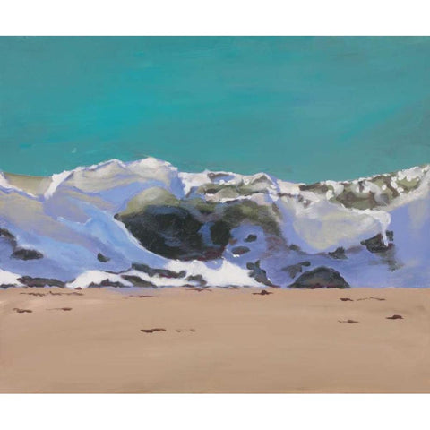Shore Break 1 Gold Ornate Wood Framed Art Print with Double Matting by Newstedt, Stephen