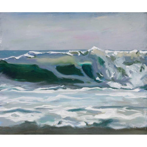 Shore Break 2 Gold Ornate Wood Framed Art Print with Double Matting by Newstedt, Stephen