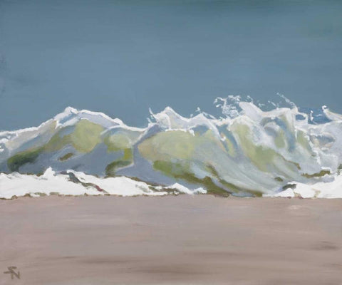 Shore Break 3 Black Ornate Wood Framed Art Print with Double Matting by Newstedt, Stephen