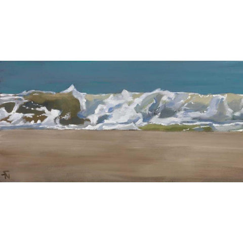 Shore Break 4 Black Modern Wood Framed Art Print by Newstedt, Stephen