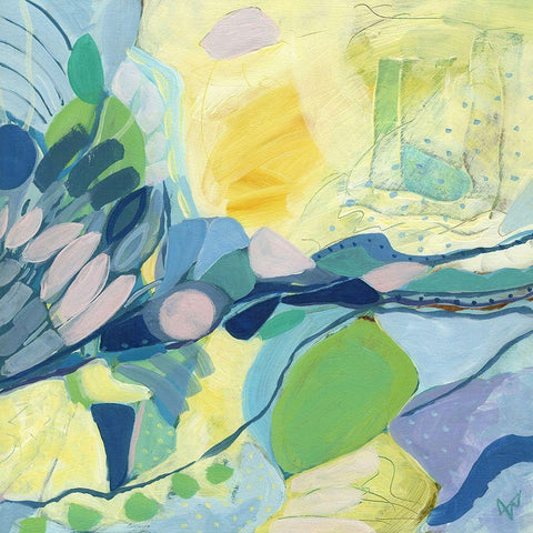 Elsewhere White Modern Wood Framed Art Print by Nemcosky, Ann Thompson