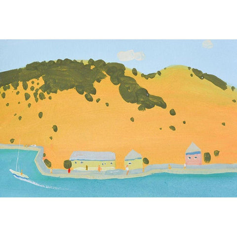 Balaclava Hills Black Modern Wood Framed Art Print by Nekraha, Igor