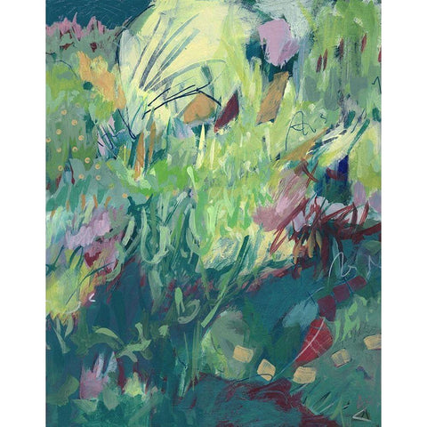 Recklessly Blooming White Modern Wood Framed Art Print by Nemcosky, Ann Thompson