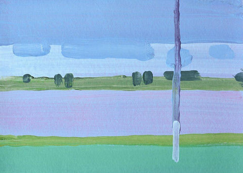Estuary White Modern Wood Framed Art Print with Double Matting by Nekraha, Igor