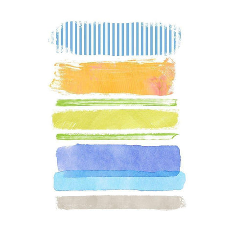 Beach Stripes No. 2 Black Modern Wood Framed Art Print by Nicoll, Suzanne