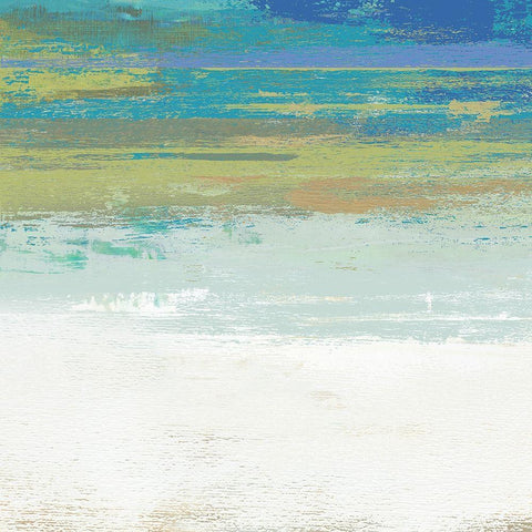 Beach Wash No. 2 White Modern Wood Framed Art Print with Double Matting by Nicoll, Suzanne