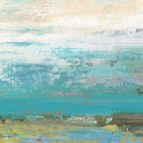 Beach Wash No. 3 White Modern Wood Framed Art Print with Double Matting by Nicoll, Suzanne