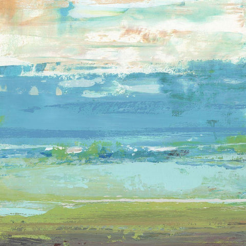 Beach Wash No. 4 Black Modern Wood Framed Art Print with Double Matting by Nicoll, Suzanne